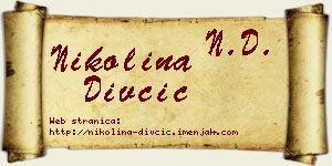 Nikolina Divčić vizit kartica